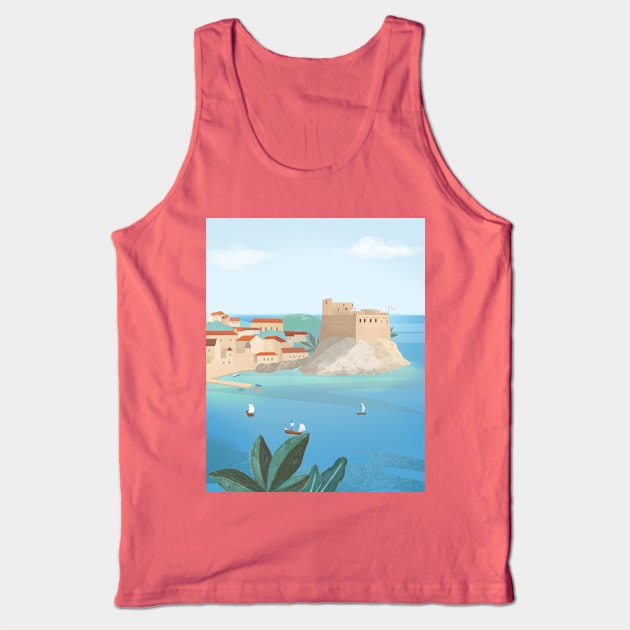 Dubrovnik city Tank Top by Petras